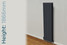 Trade Essentials Aluminium Double Panel Volcanic Radiator H1866mm X W340mm Trade Essentials Aluminium Double Panel Volcanic Radiator H1866mm X W340mm